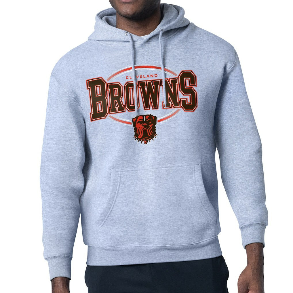 Cleveland Browns Starter Team Track Graphic Pullover Hoodie Heather Gray - NFL