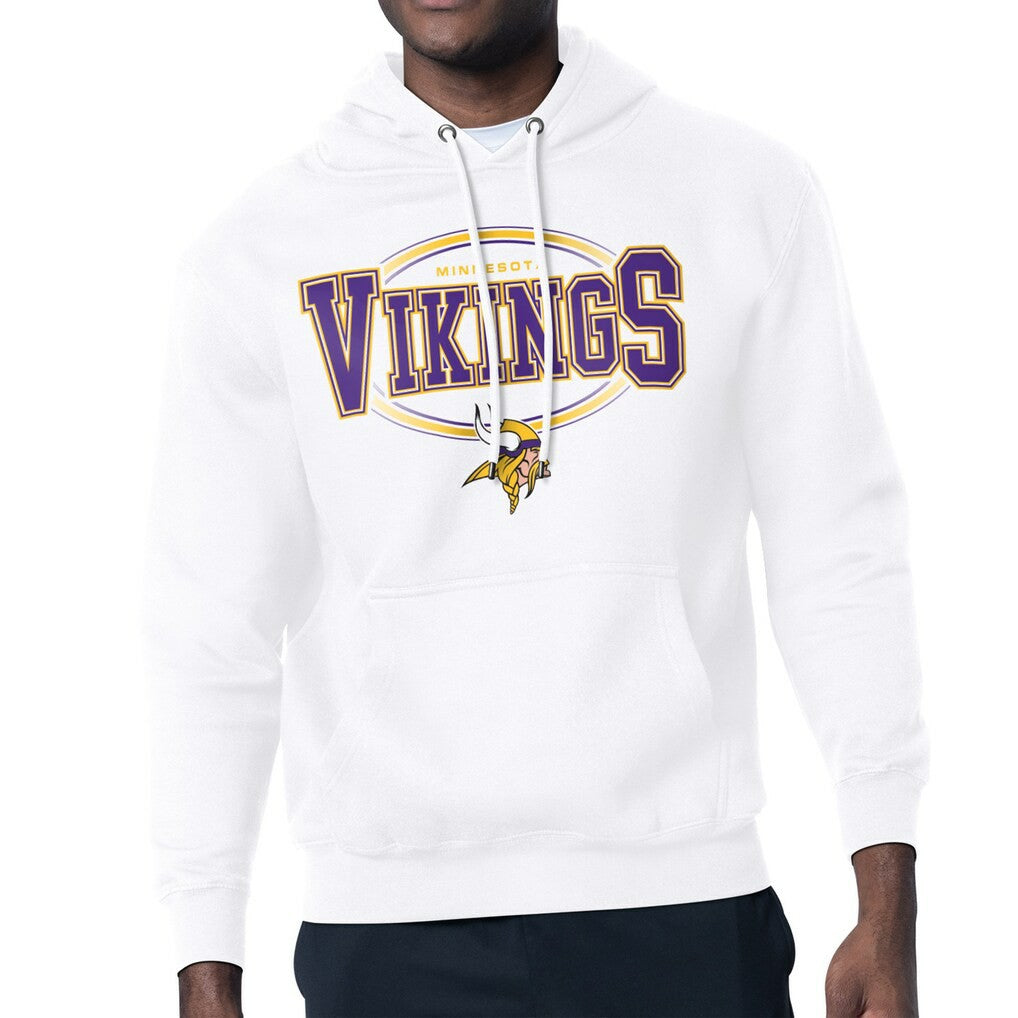 Minnesota Vikings Starter Team Track Graphic Pullover Hoodie White - NFL