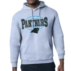 Carolina Panthers Starter Team Track Graphic Pullover Hoodie Heather Gray - NFL