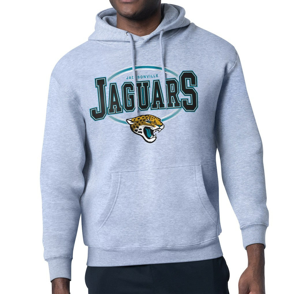 Jacksonville Jaguars Starter Team Track Graphic Pullover Hoodie Heather Gray - NFL