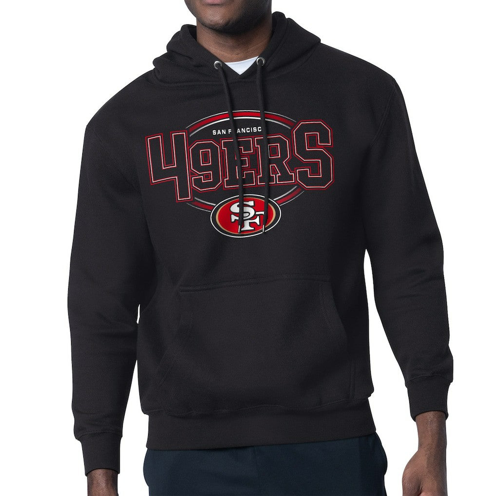 San Francisco 49ers Starter Team Track Graphic Pullover Hoodie Black - NFL