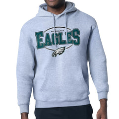 Philadelphia Eagles Starter Team Track Graphic Pullover Hoodie Heather Gray - NFL