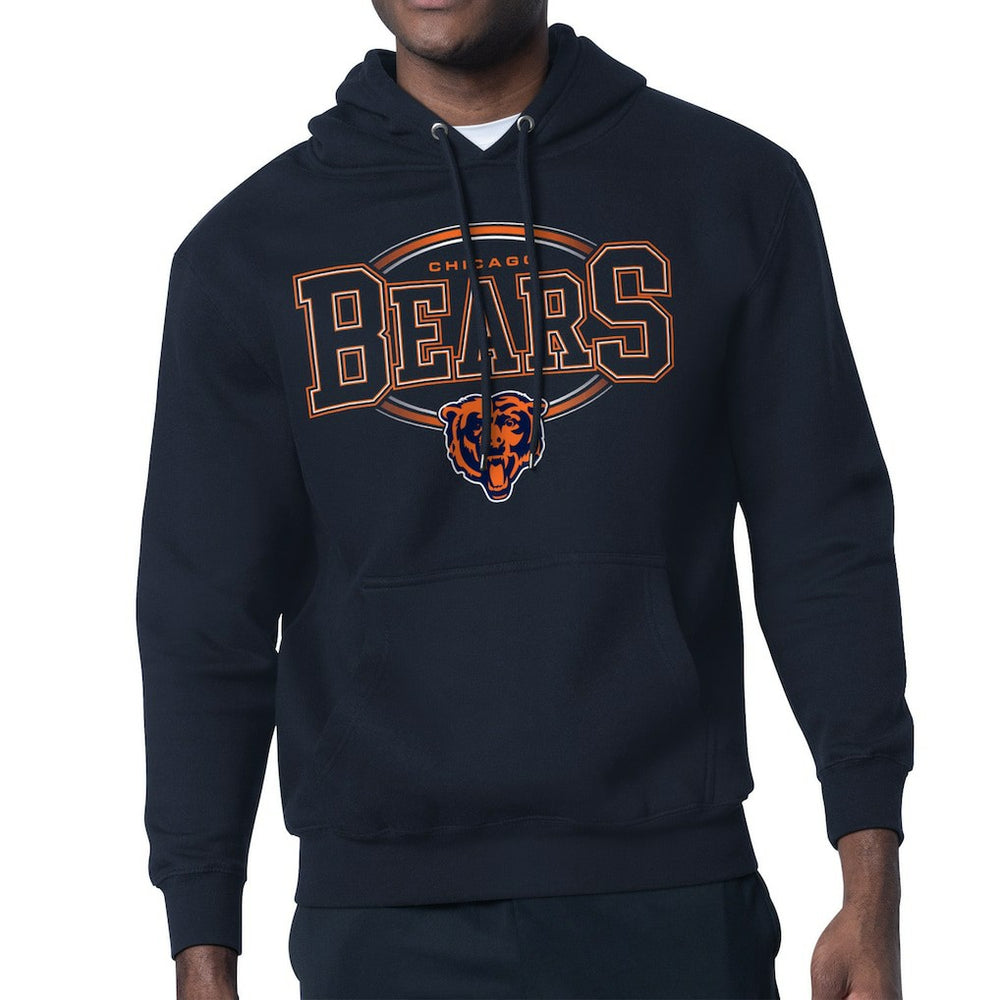 Chicago Bears Starter Team Track Graphic Pullover Hoodie Navy - NFL