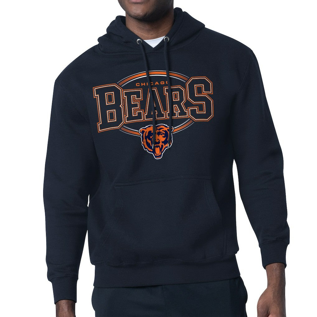 Chicago Bears Starter Team Track Graphic Pullover Hoodie Navy - NFL