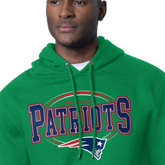New England Patriots Starter Team Track Graphic Pullover Hoodie Kelly Green - NFL