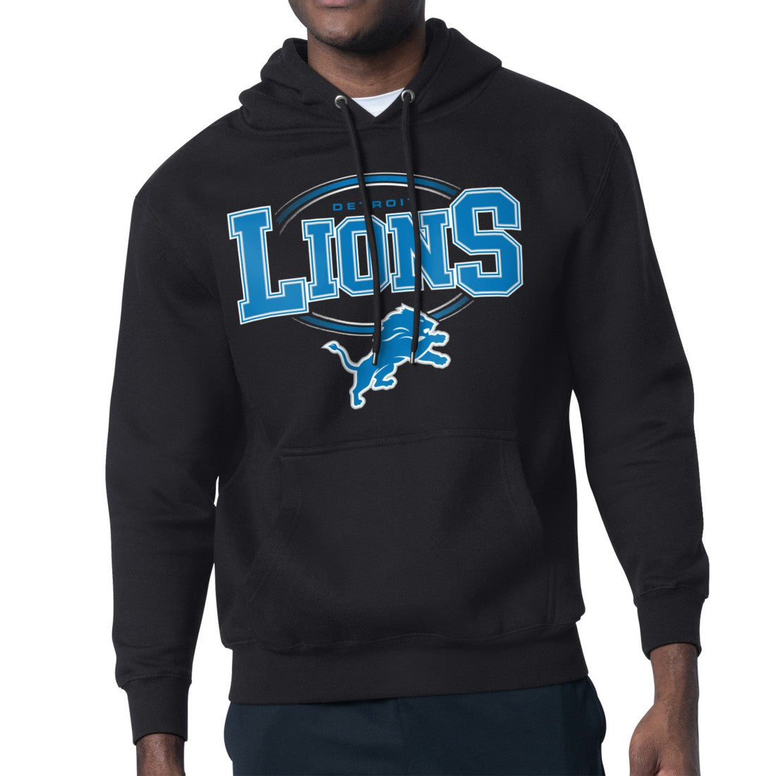 Detroit Lions Starter Team Track Graphic Pullover Hoodie Black - NFL