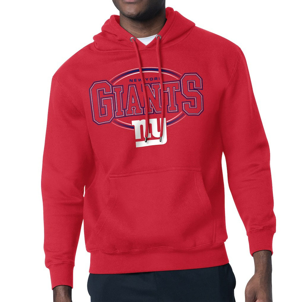 New York Giants Starter Team Track Graphic Pullover Hoodie Red - NFL