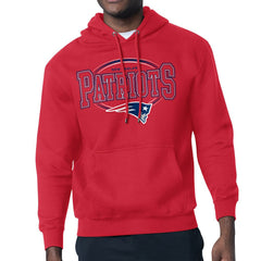New England Patriots Starter Team Track Graphic Pullover Hoodie Red - NFL