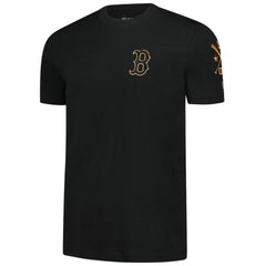 Boston Red Sox New Era Bronze Logo with Cross Bats Established T-Shirt Clearance