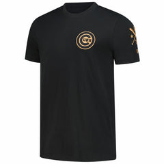 Chicago Cubs New Era Bronze Logo with Cross Bats Established T-Shirt Clearance