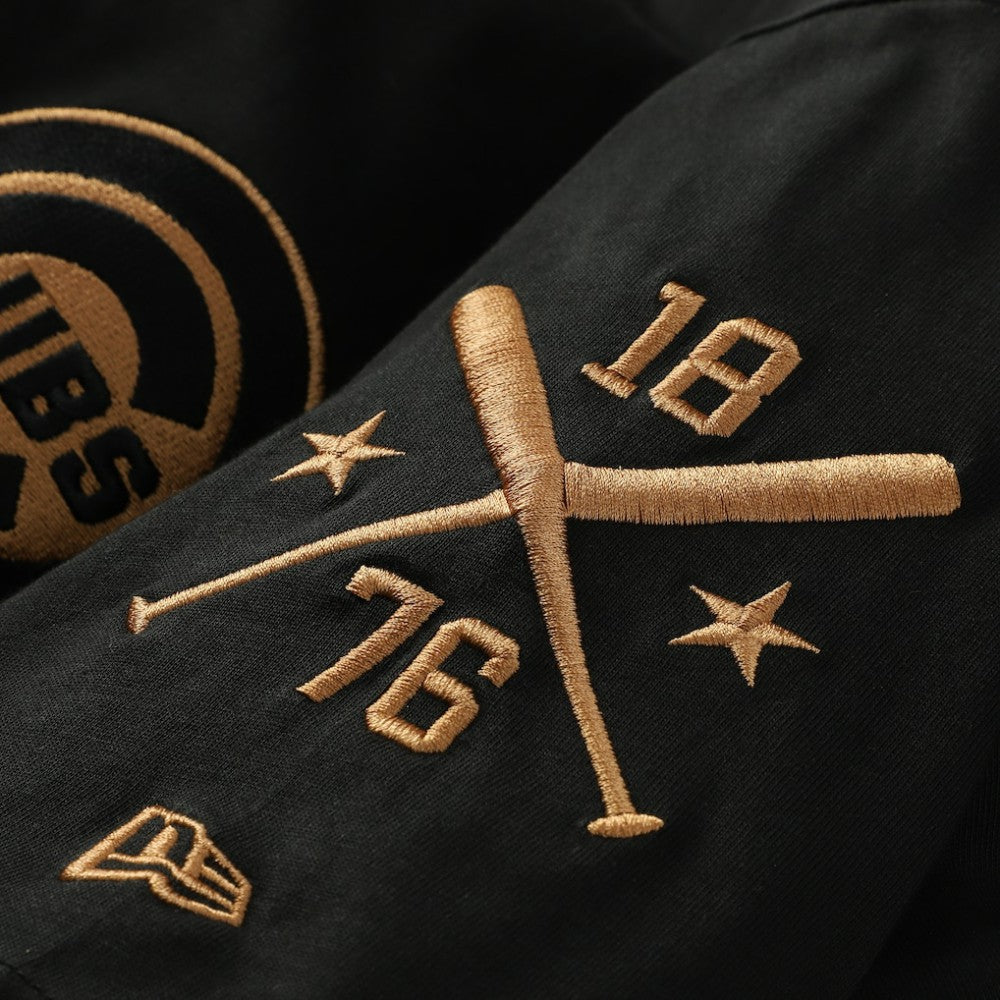 Chicago Cubs New Era Bronze Logo with Cross Bats Established T-Shirt Clearance