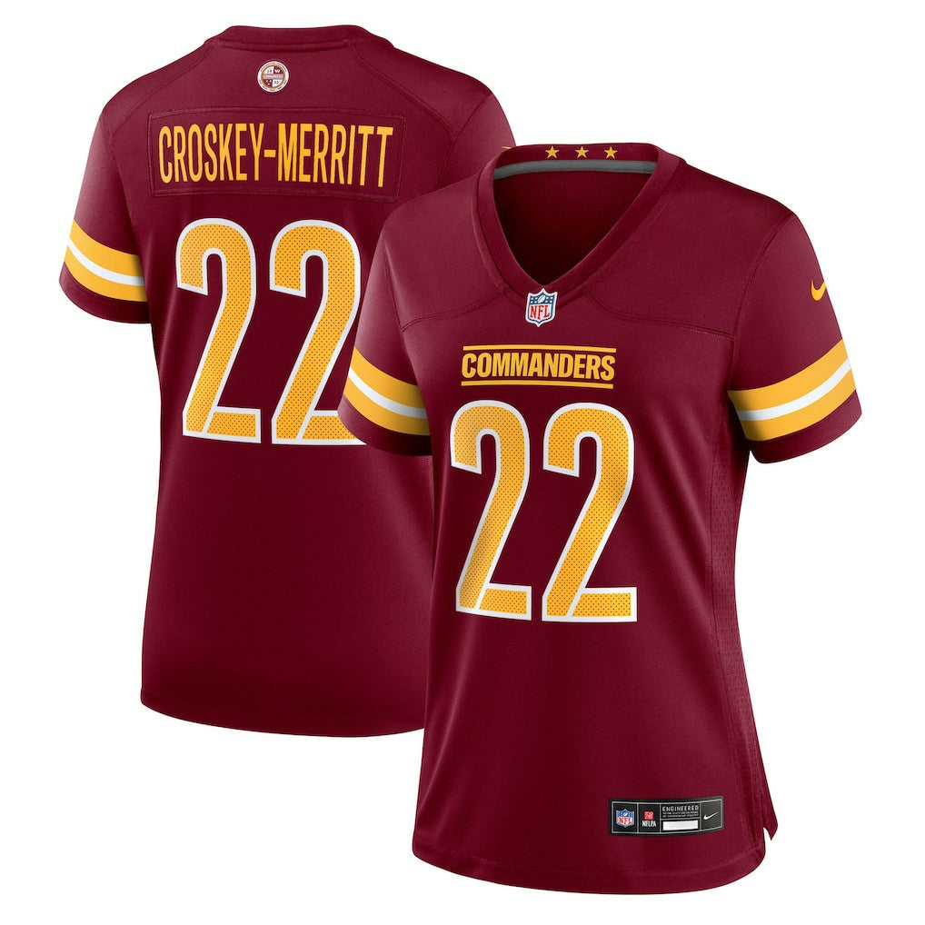 Jacory Croskey-Merritt Washington Commanders Women's Team Game Jersey Burgundy - Nike