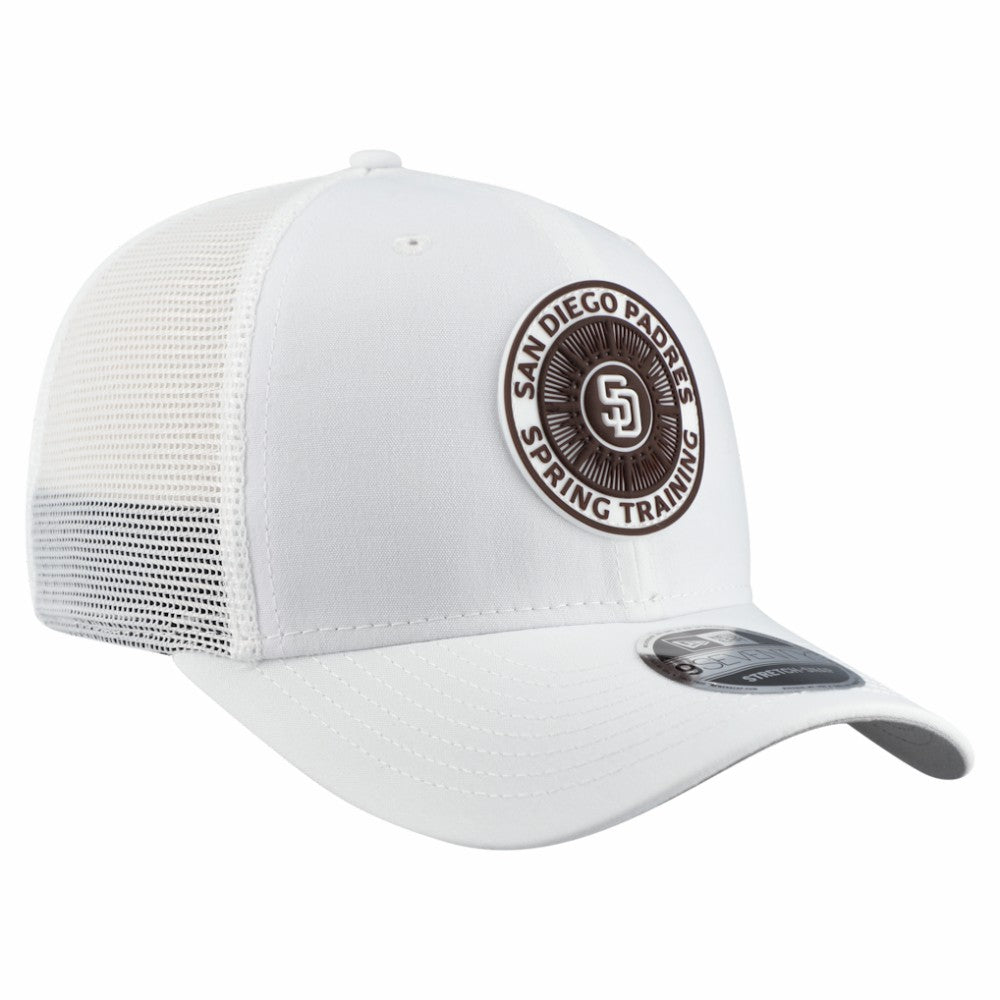 San Diego Padres New Era 2026 Spring Training Fan Pack 9SEVENTY Adjustable Trucker Hat Lifestyle