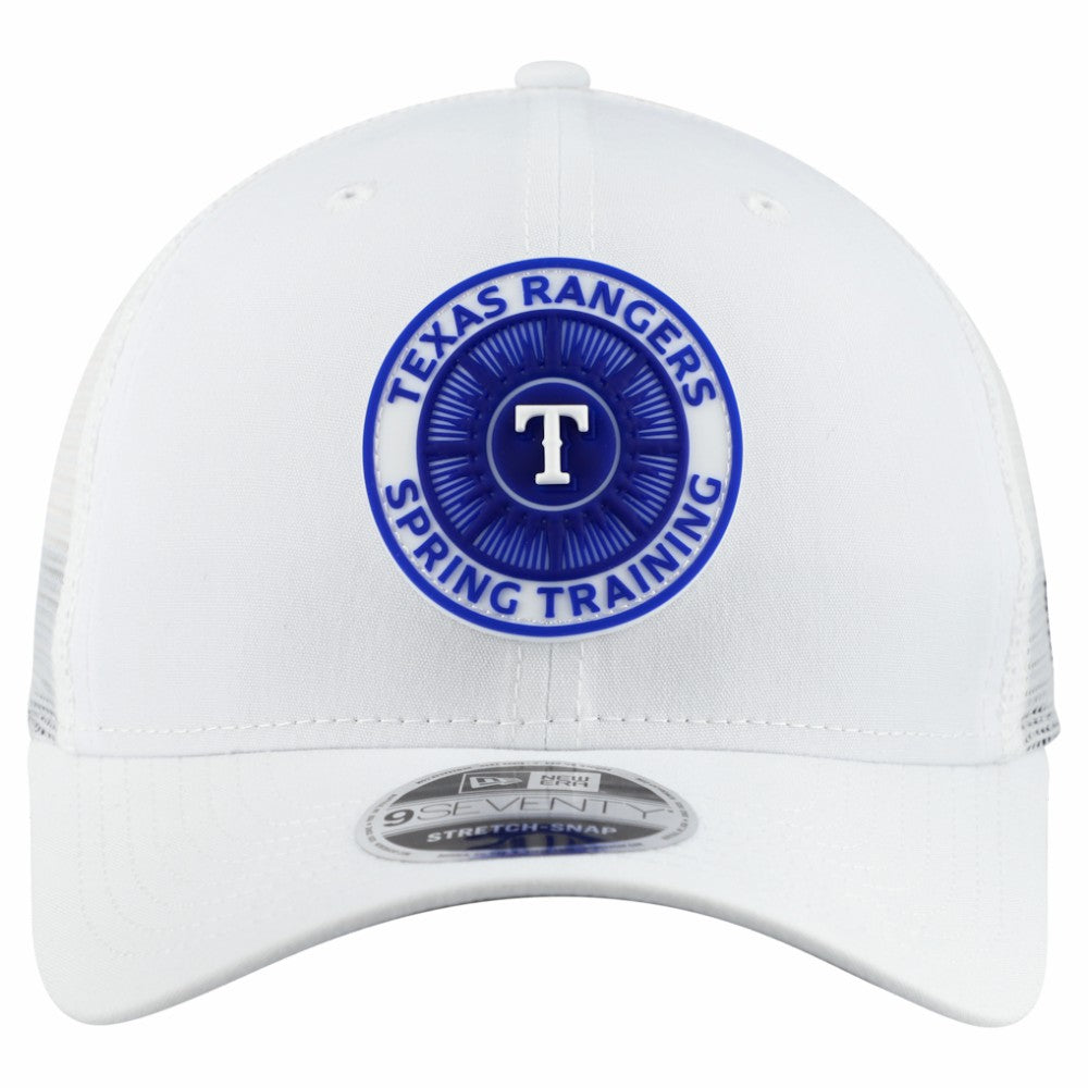 Texas Rangers New Era 2026 Spring Training Fan Pack 9SEVENTY Adjustable Trucker Hat Lifestyle