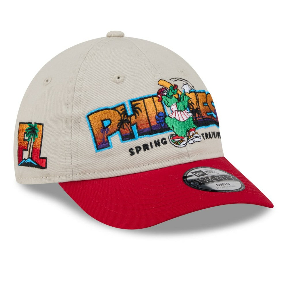 Philadelphia Phillies New Era Youth 2026 Spring Training Fan Pack Batter 9TWENTY Adjustable Hat Lifestyle