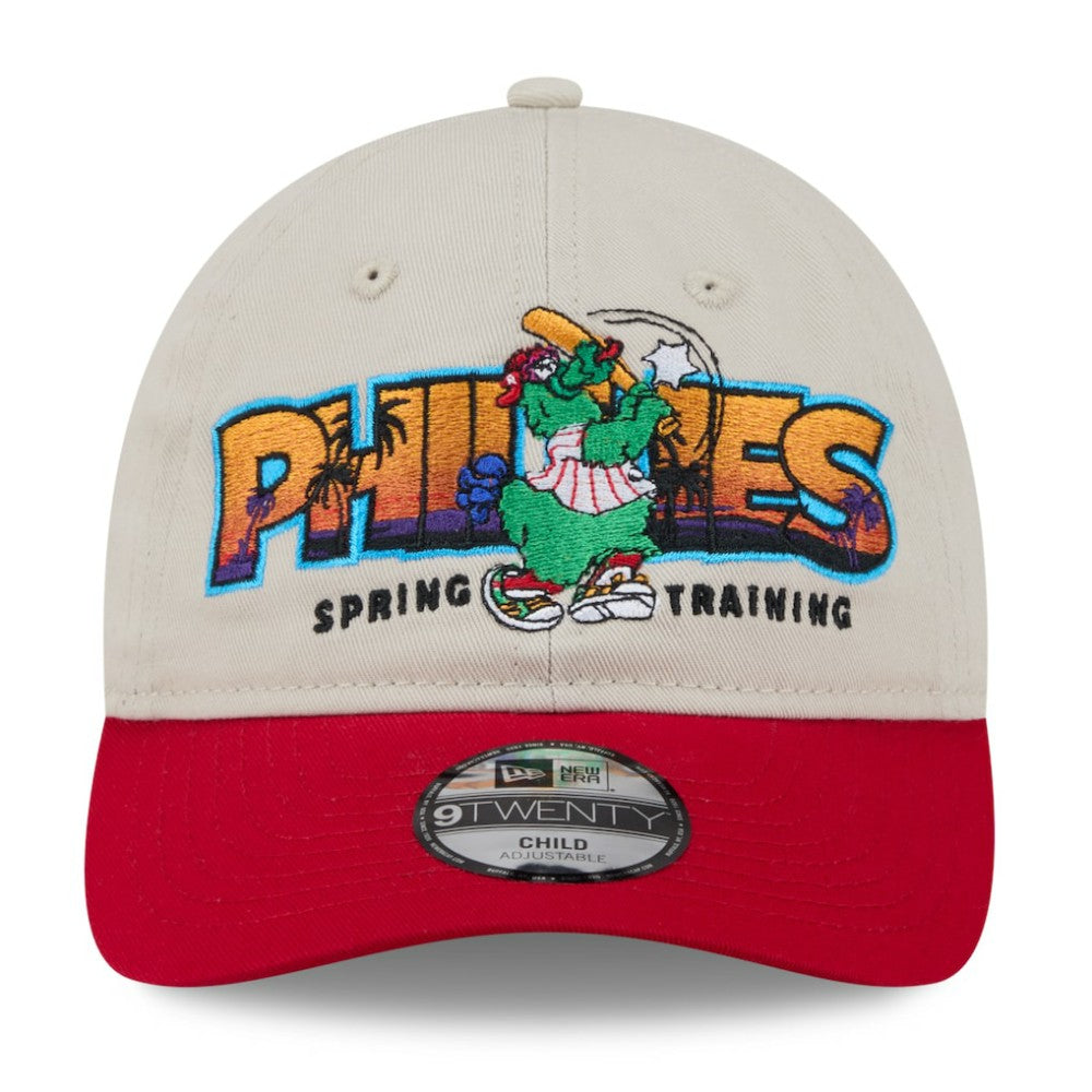 Philadelphia Phillies New Era Youth 2026 Spring Training Fan Pack Batter 9TWENTY Adjustable Hat Lifestyle