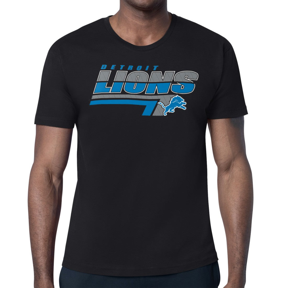 Detroit Lions Starter Logo Push Graphic T-Shirt Black - NFL