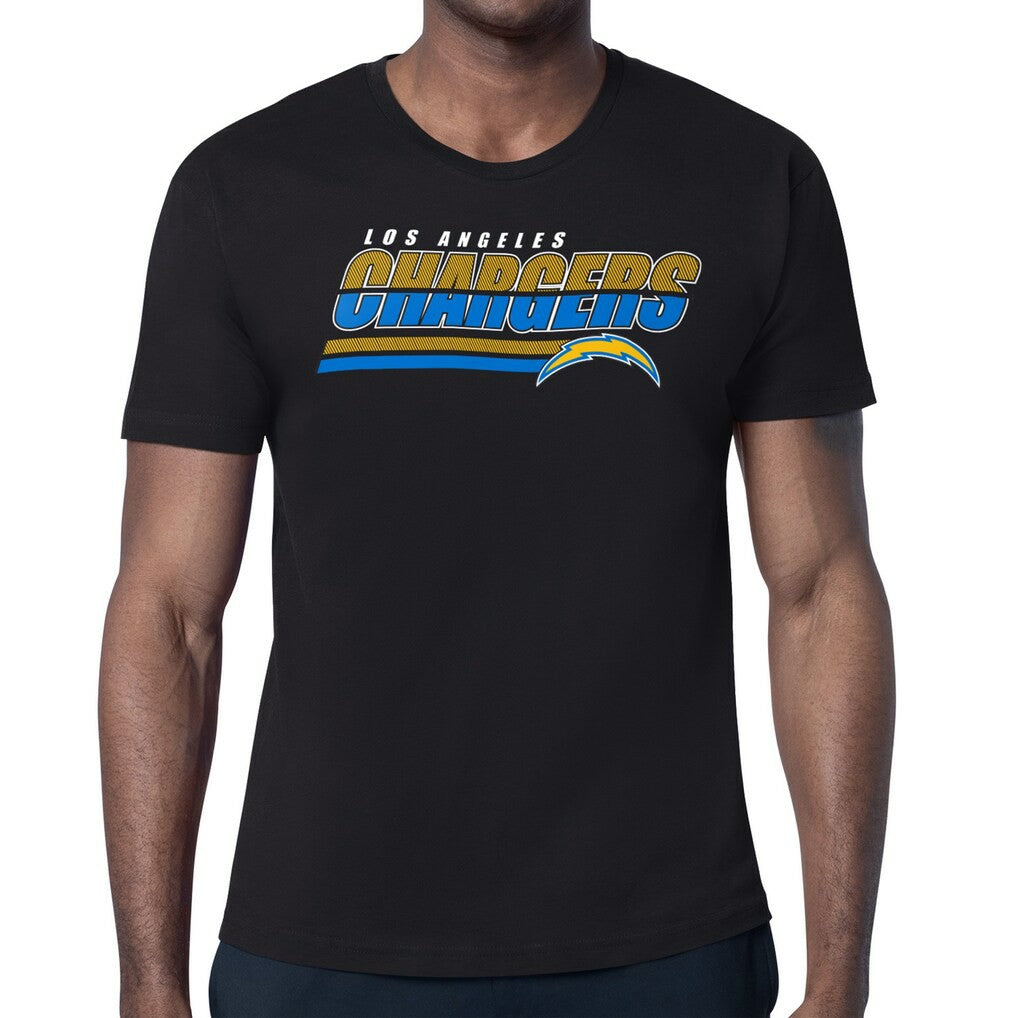 Los Angeles Chargers Starter Logo Push Graphic T-Shirt Black - NFL