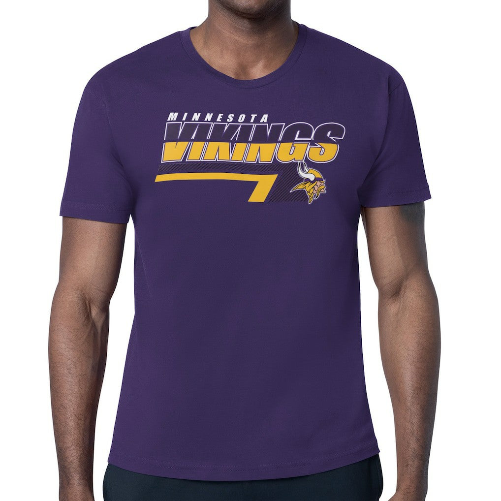 Minnesota Vikings Starter Logo Push Graphic T-Shirt Purple - NFL