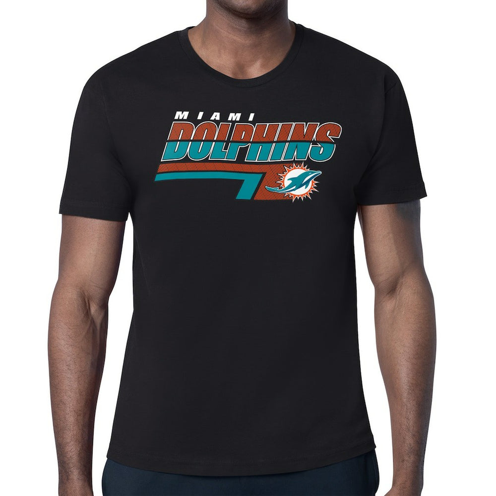 Miami Dolphins Starter Logo Push Graphic T-Shirt Black - NFL