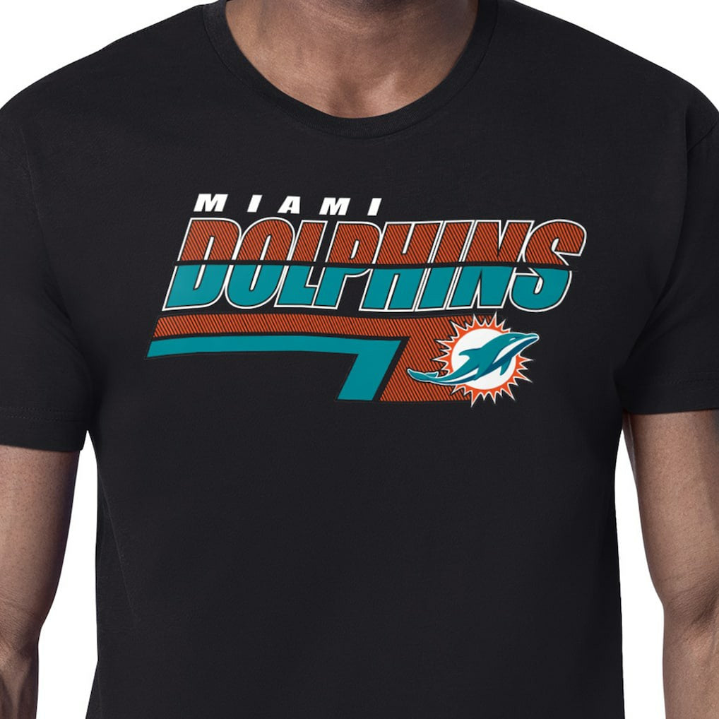 Miami Dolphins Starter Logo Push Graphic T-Shirt Black - NFL