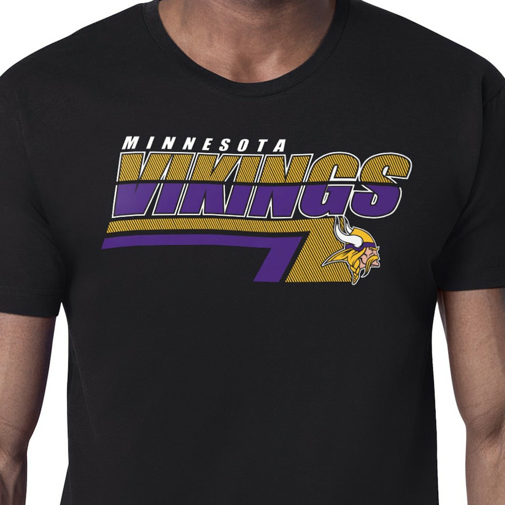 Minnesota Vikings Starter Logo Push Graphic T-Shirt Black - NFL