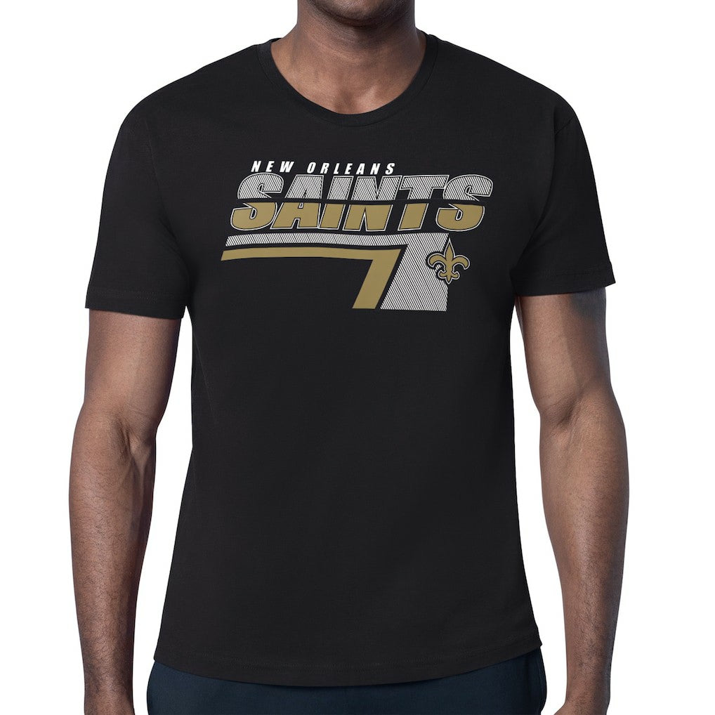 New Orleans Saints Starter Logo Push Graphic T-Shirt Black - NFL
