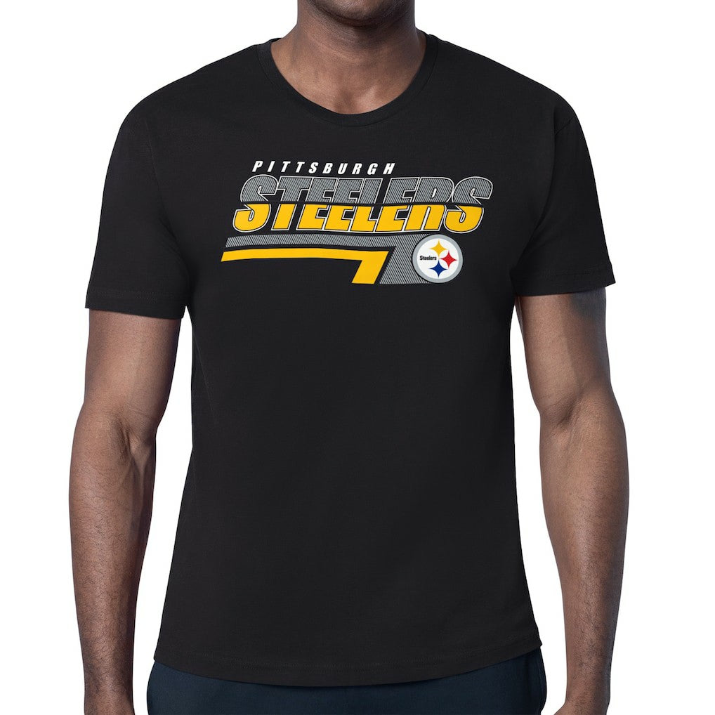 Pittsburgh Steelers Starter Logo Push Graphic T-Shirt Black - NFL