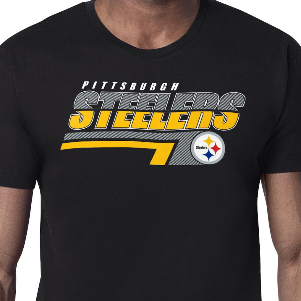 Pittsburgh Steelers Starter Logo Push Graphic T-Shirt Black - NFL