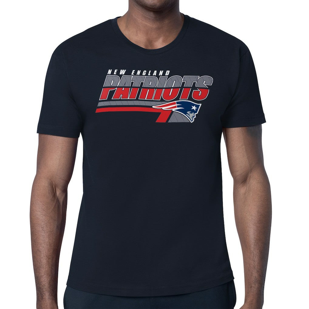 New England Patriots Starter Logo Push Graphic T-Shirt Navy - NFL