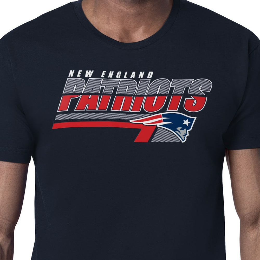 New England Patriots Starter Logo Push Graphic T-Shirt Navy - NFL