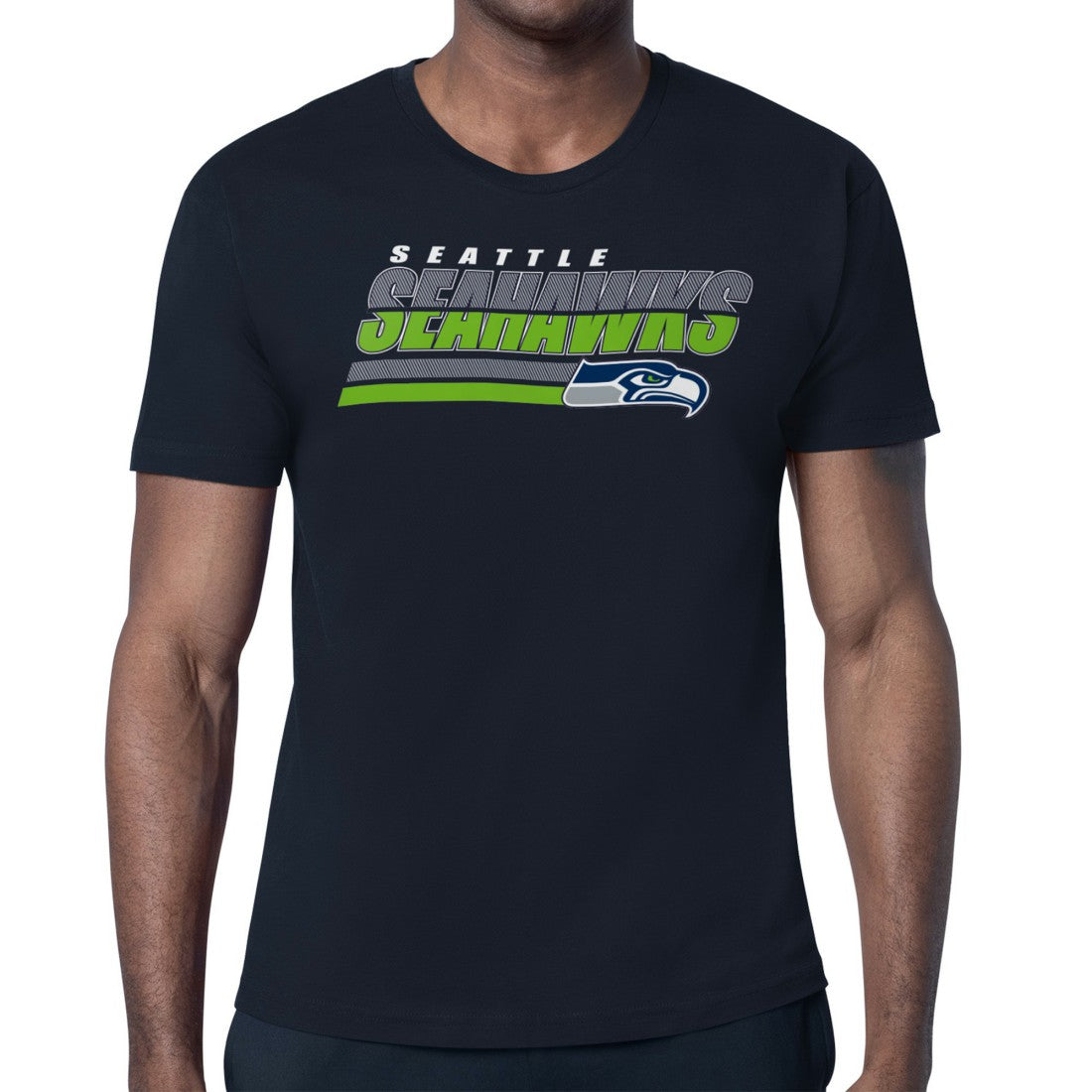 Seattle Seahawks Starter Logo Push Graphic T-Shirt College Navy - NFL