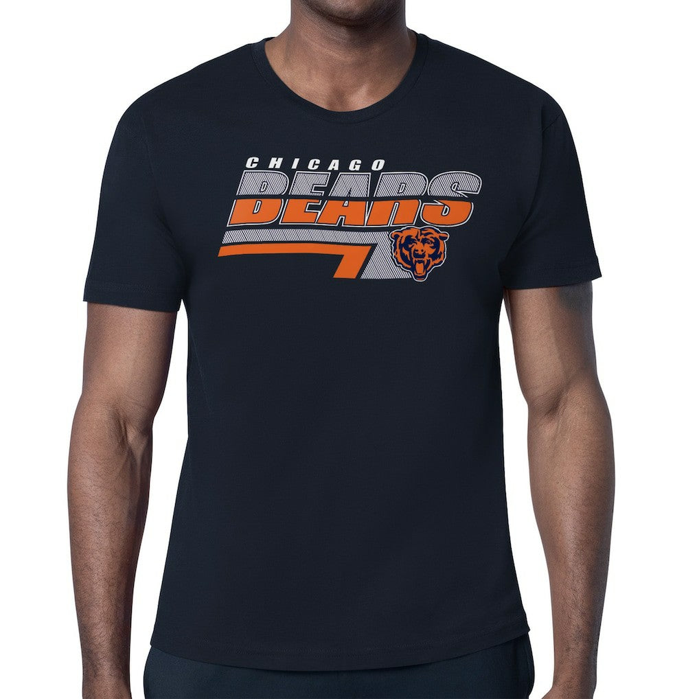 Chicago Bears Starter Logo Push Graphic T-Shirt Navy - NFL