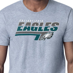 Philadelphia Eagles Starter Logo Push Graphic T-Shirt Heather Gray - NFL