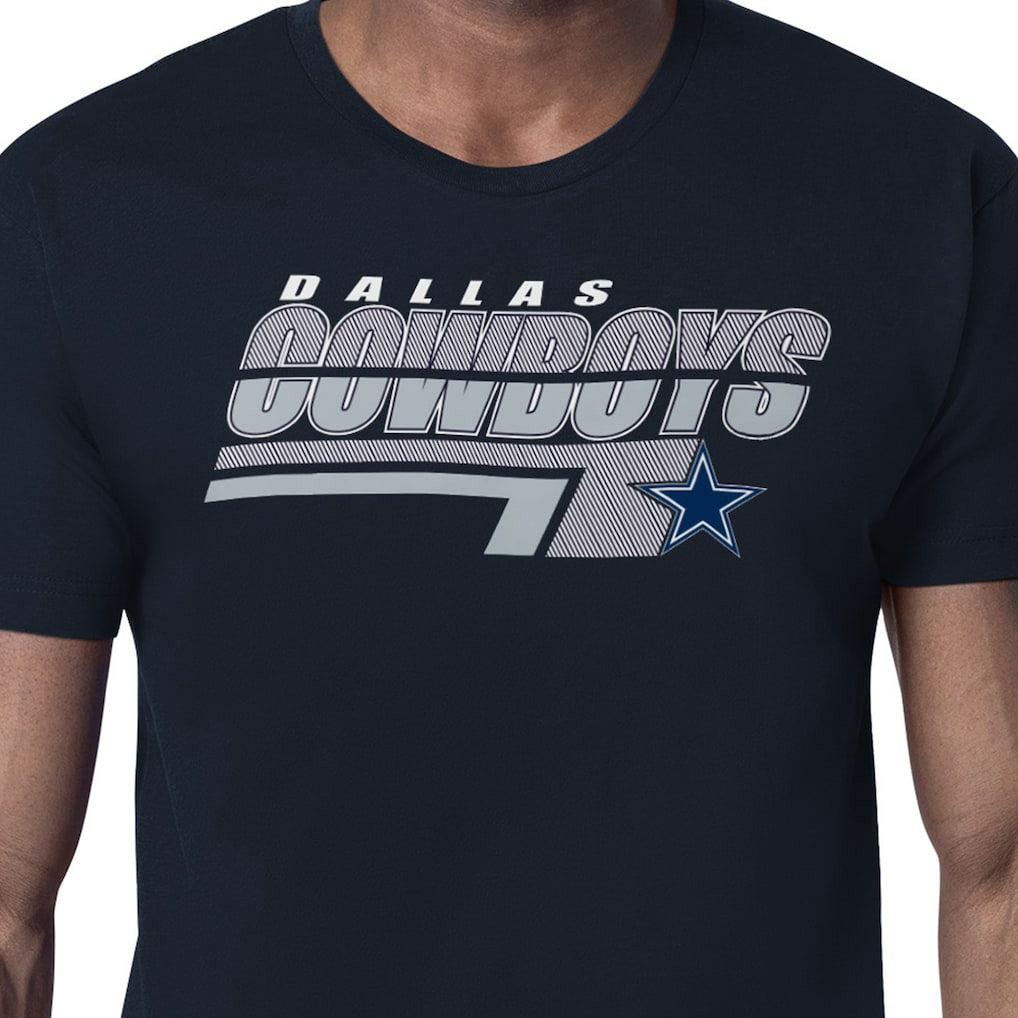 Dallas Cowboys Starter Logo Push Graphic T-Shirt Navy - NFL