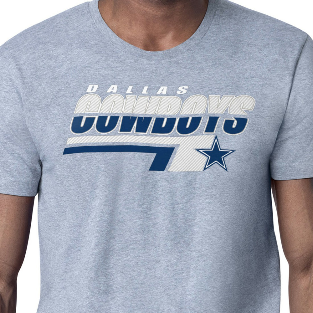 Dallas Cowboys Starter Logo Push Graphic T-Shirt Heather Gray - NFL