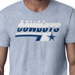 Dallas Cowboys Starter Logo Push Graphic T-Shirt Heather Gray - NFL