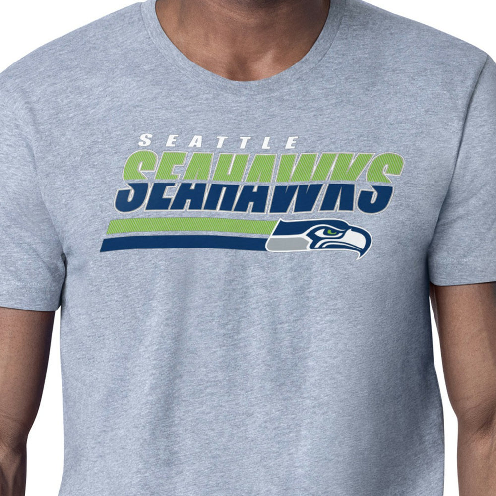 Seattle Seahawks Starter Logo Push Graphic T-Shirt Heather Gray - NFL