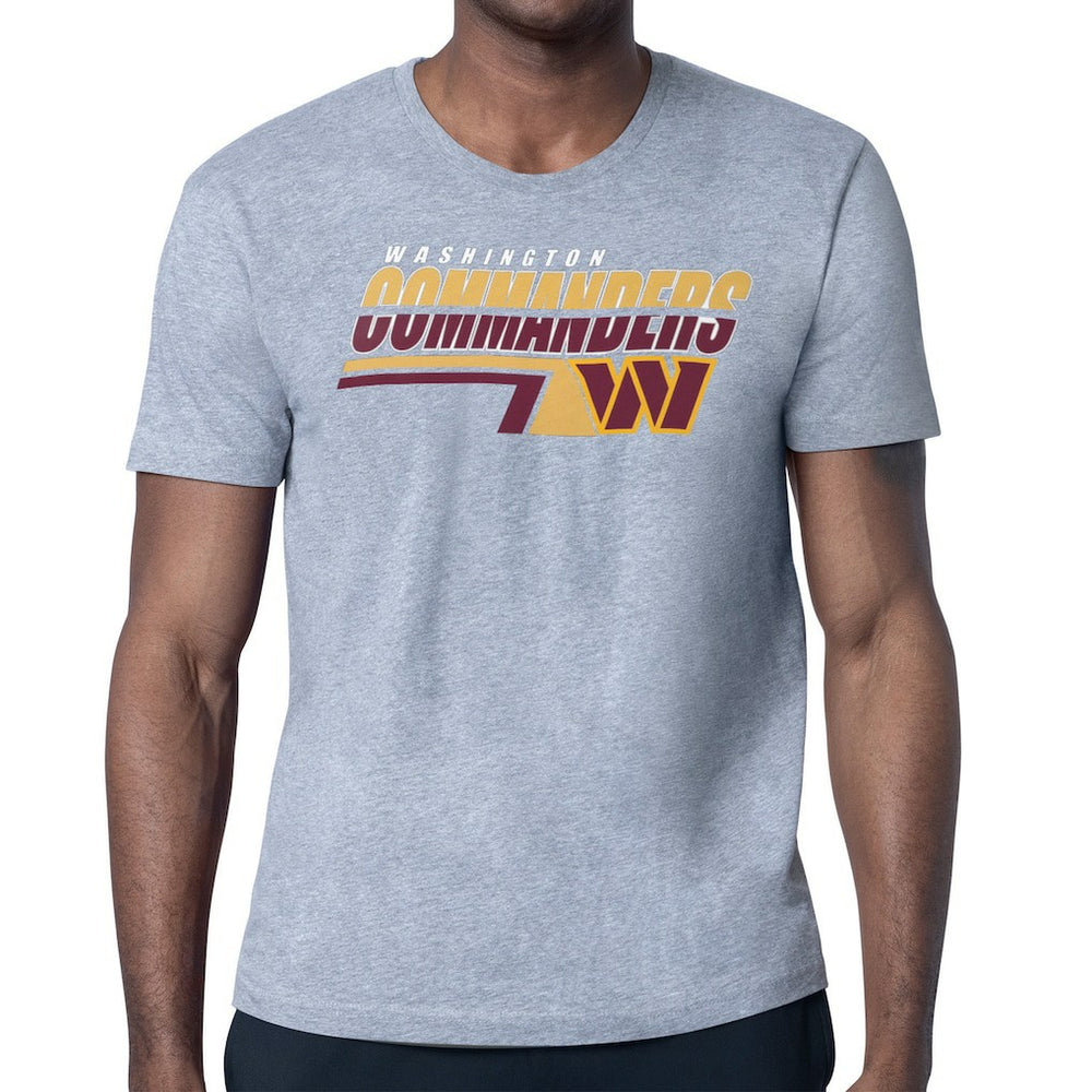 Washington Commanders Starter Logo Push Graphic T-Shirt Heather Gray - NFL