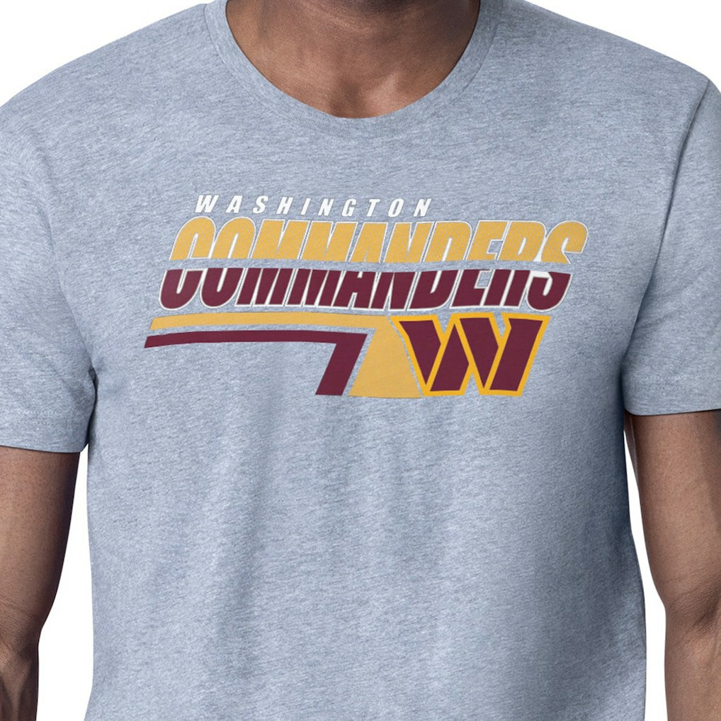 Washington Commanders Starter Logo Push Graphic T-Shirt Heather Gray - NFL