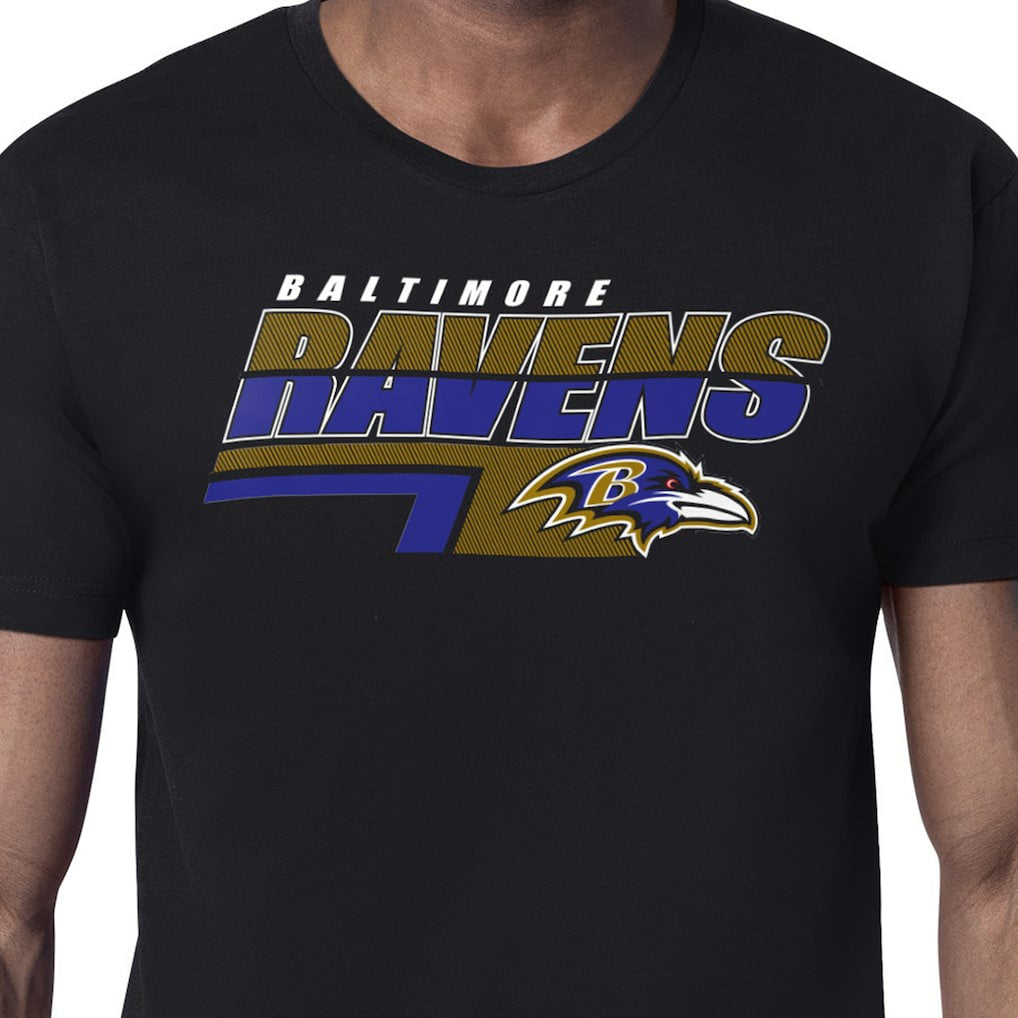 Baltimore Ravens Starter Logo Push Graphic T-Shirt Black - NFL