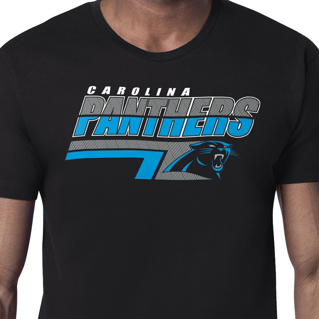 Carolina Panthers Starter Logo Push Graphic T-Shirt Black - NFL