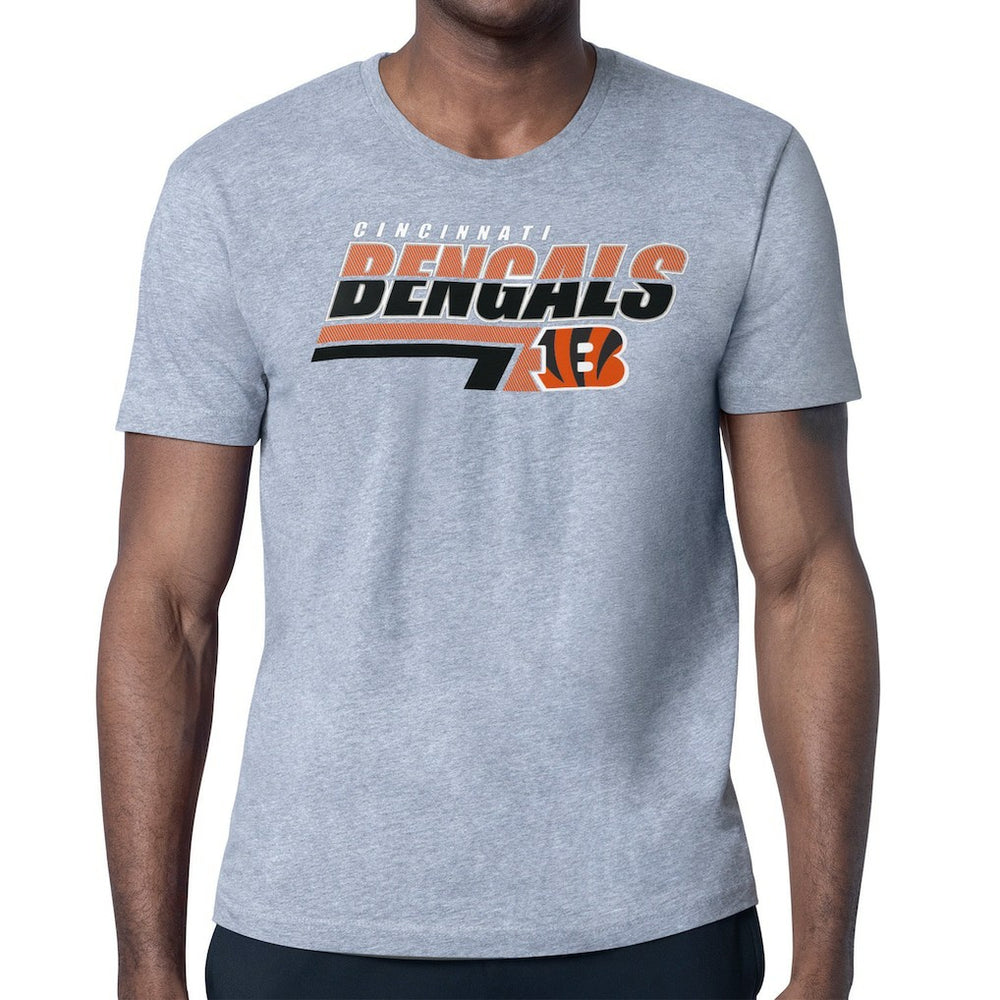 Cincinnati Bengals Starter Logo Push Graphic T-Shirt Heather Gray - NFL