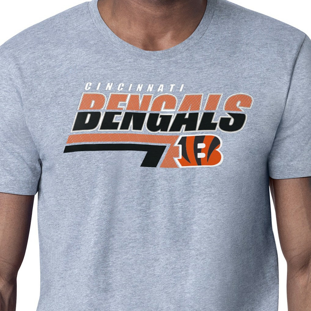 Cincinnati Bengals Starter Logo Push Graphic T-Shirt Heather Gray - NFL
