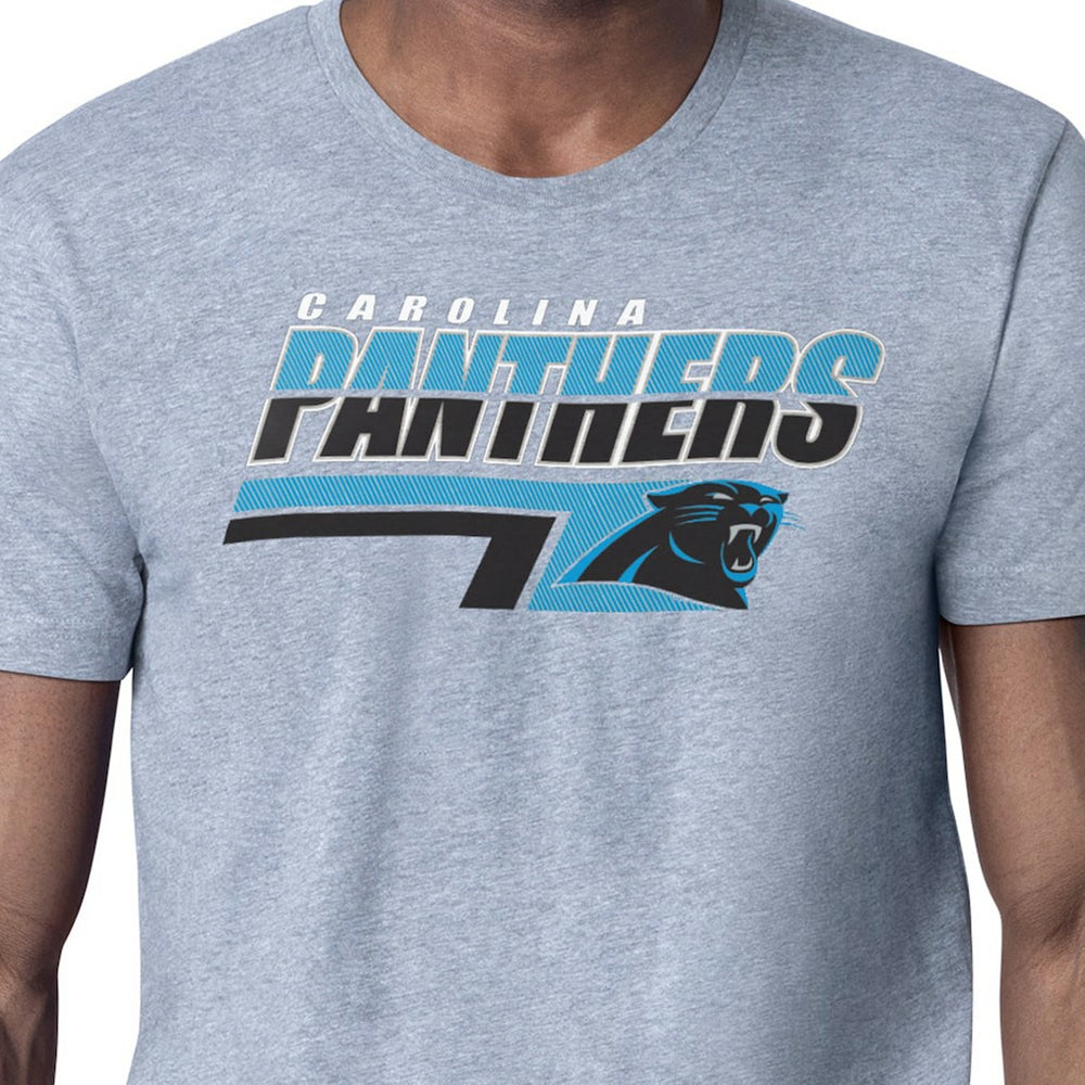 Carolina Panthers Starter Logo Push Graphic T-Shirt Heather Gray - NFL
