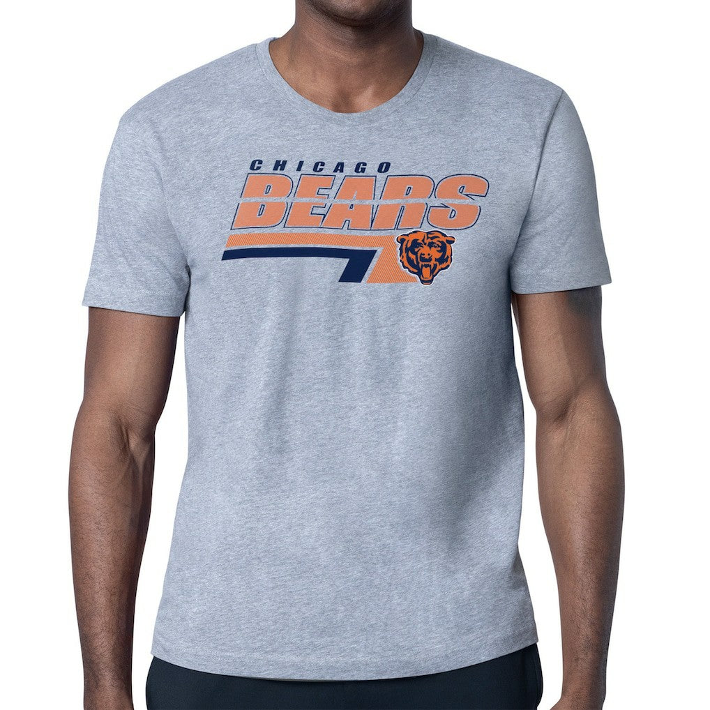 Chicago Bears Starter Logo Push Graphic T-Shirt Heather Gray - NFL