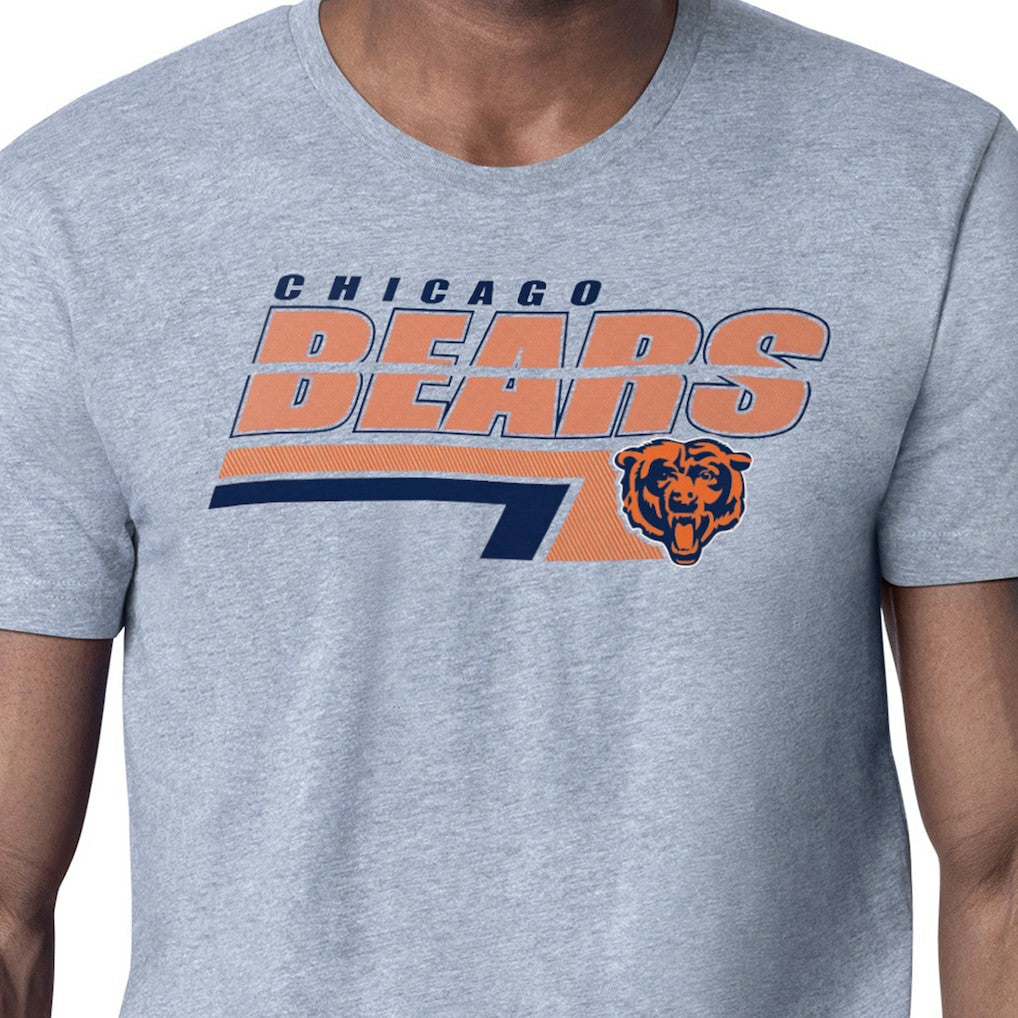 Chicago Bears Starter Logo Push Graphic T-Shirt Heather Gray - NFL