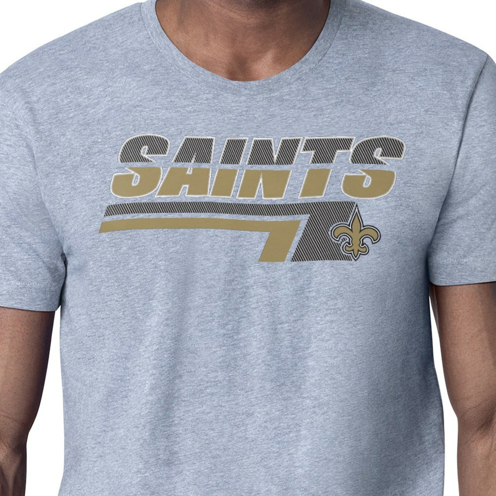 New Orleans Saints Starter Logo Push Graphic T-Shirt Heather Gray - NFL