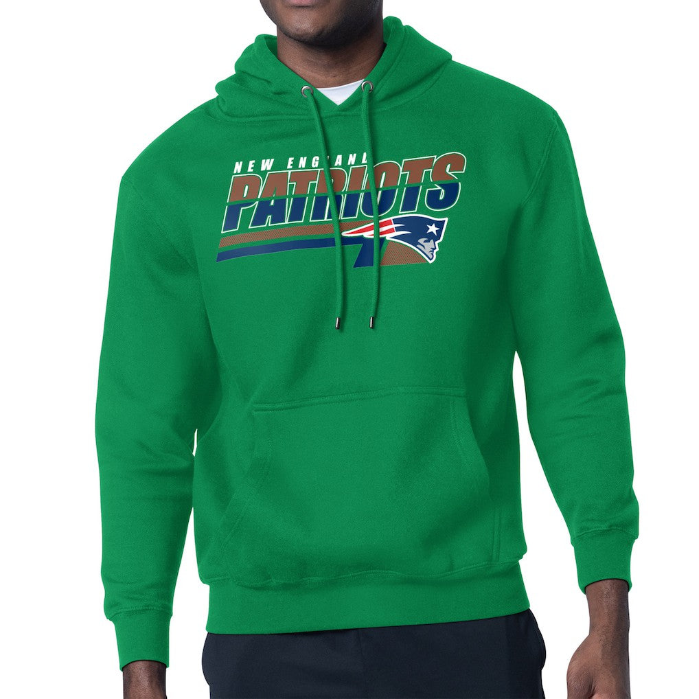 New England Patriots Starter Logo Push Graphic Hoodie Kelly Green - NFL