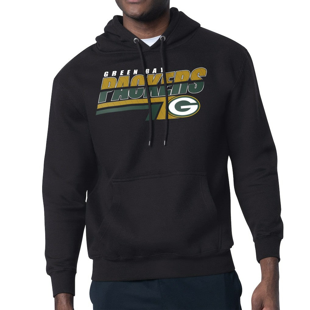 Green Bay Packers Starter Logo Push Graphic Hoodie Black - NFL